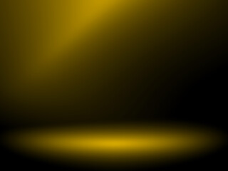 Abstract yellow background for web design templates, christmas, valentine, product studio room and business report with smooth gradient color. Black and yellow background.
