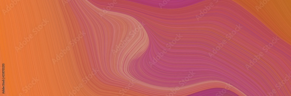 Poster abstract artistic banner design with moderate red, indian red and bronze colors. fluid curved flowin