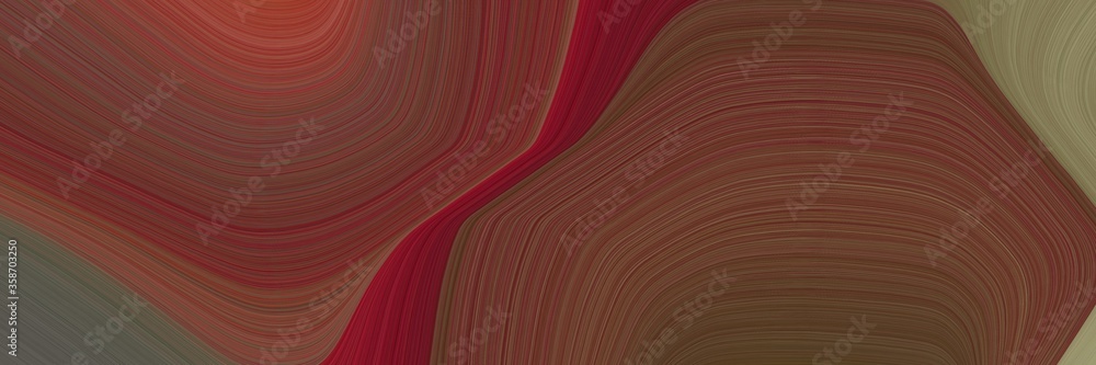 Poster abstract modern header with old mauve, pastel brown and sienna colors. fluid curved flowing waves and curves for poster or canvas