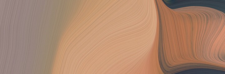 abstract decorative header with rosy brown, dark slate gray and pastel brown colors. fluid curved lines with dynamic flowing waves and curves for poster or canvas