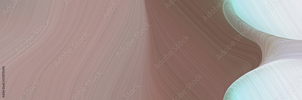 Poster abstract surreal header with rosy brown, light gray and pastel brown colors. fluid curved lines with