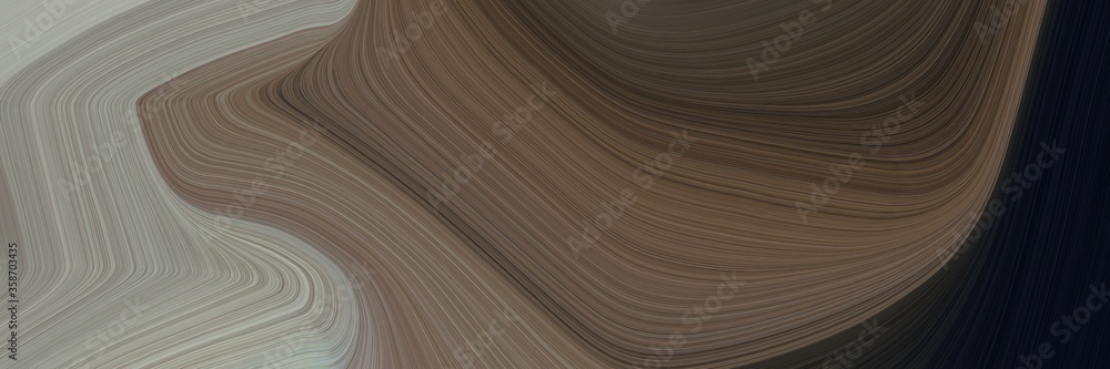 Poster abstract moving horizontal banner with old mauve, dark gray and gray gray colors. fluid curved flowing waves and curves for poster or canvas