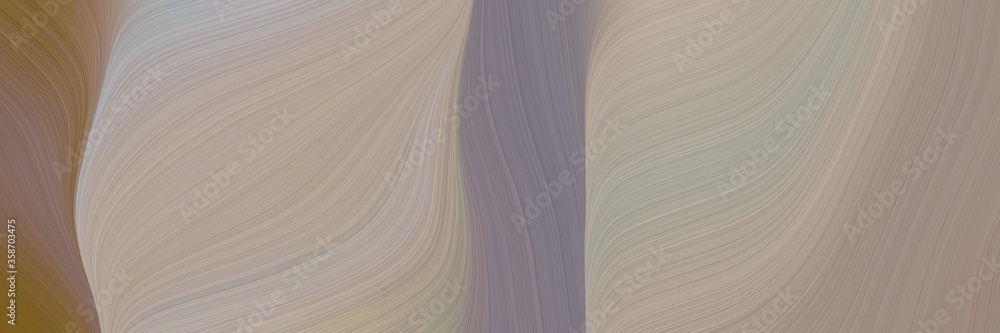 Aufkleber abstract modern horizontal banner with rosy brown, brown and pastel brown colors. fluid curved lines