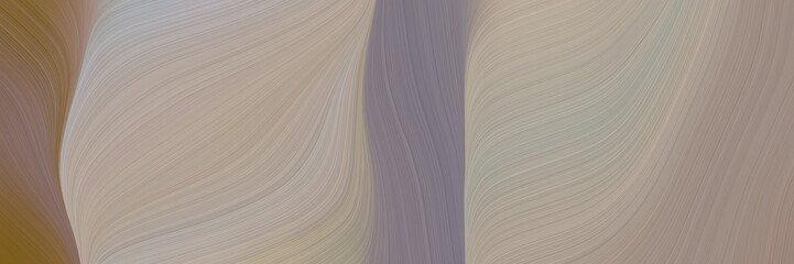 abstract modern horizontal banner with rosy brown, brown and pastel brown colors. fluid curved lines with dynamic flowing waves and curves for poster or canvas