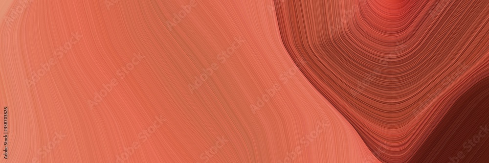 Aufkleber abstract flowing horizontal header with indian red, dark red and sienna colors. fluid curved lines with dynamic flowing waves and curves for poster or canvas