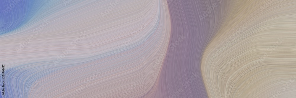 Poster abstract colorful designed horizontal banner with dark gray, light slate gray and gray gray colors. fluid curved lines with dynamic flowing waves and curves for poster or canvas