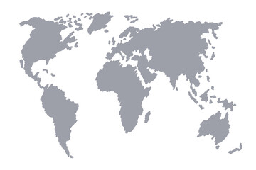 Plakat World map paper. Political map of the world on a gray background.