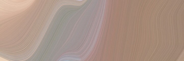 abstract flowing horizontal header with rosy brown, tan and pastel gray colors. fluid curved flowing waves and curves for poster or canvas