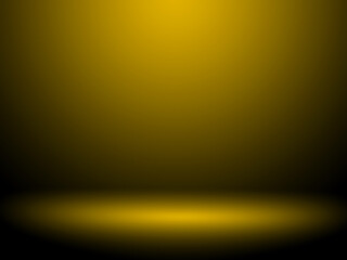 Abstract yellow background for web design templates, christmas, valentine, product studio room and business report with smooth gradient color. Black and yellow background.