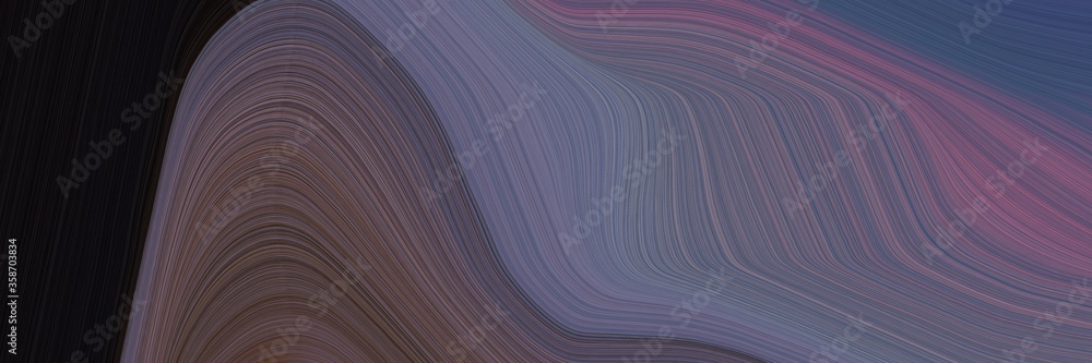 Aufkleber abstract artistic designed horizontal header with dim gray, very dark pink and antique fuchsia colors. fluid curved flowing waves and curves for poster or canvas