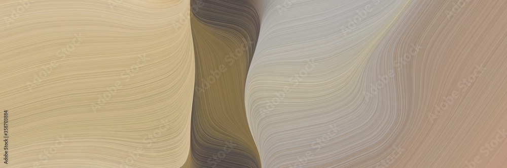 Poster abstract dynamic header design with rosy brown, tan and old mauve colors. fluid curved lines with dynamic flowing waves and curves for poster or canvas
