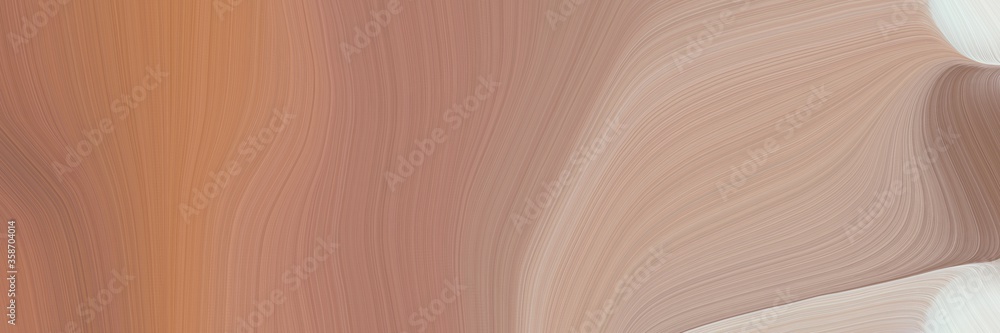 Poster abstract artistic header with rosy brown, light gray and tan colors. fluid curved lines with dynamic flowing waves and curves for poster or canvas