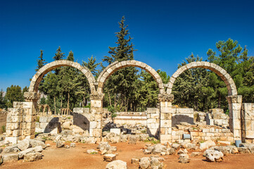 It's Arch of the Ruins of the Umayyad city of Anjar, Lebanon