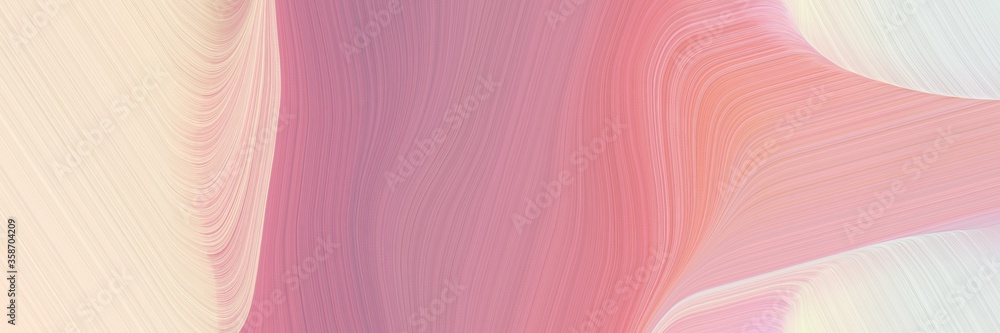 Poster abstract modern header design with rosy brown, bisque and beige colors. fluid curved lines with dynamic flowing waves and curves for poster or canvas