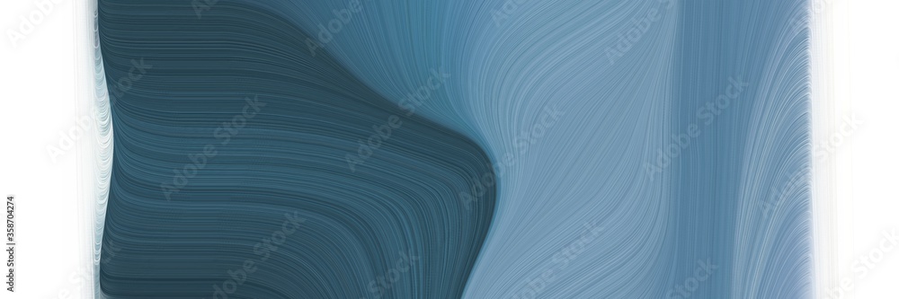 Poster abstract colorful header with teal blue, dark slate gray and lavender colors. fluid curved lines with dynamic flowing waves and curves for poster or canvas