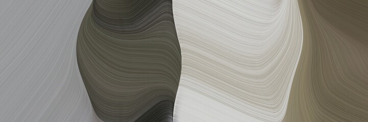 abstract decorative banner with gray gray, dark slate gray and dark olive green colors. fluid curved flowing waves and curves for poster or canvas