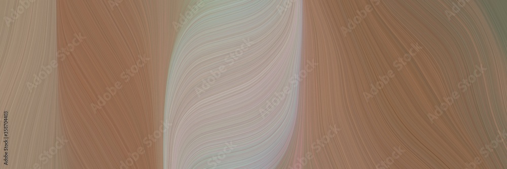 Aufkleber abstract flowing designed horizontal header with pastel brown, dark gray and rosy brown colors. flui