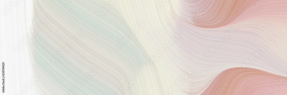 Aufkleber abstract dynamic horizontal header with light gray, tan and rosy brown colors. fluid curved flowing 