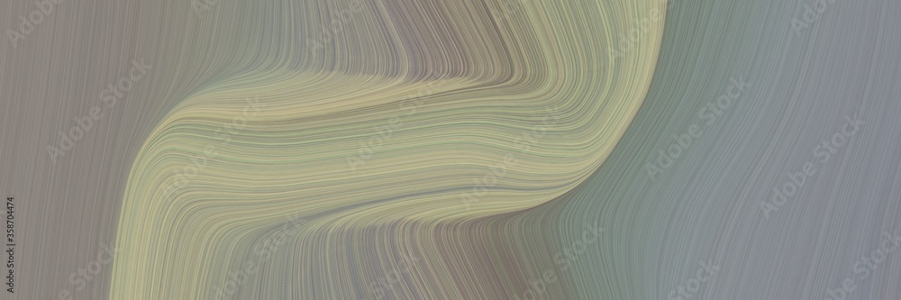 Aufkleber abstract artistic header design with gray gray, tan and dark gray colors. fluid curved lines with dynamic flowing waves and curves for poster or canvas
