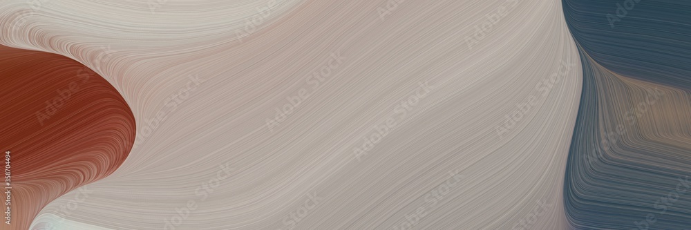 Poster abstract decorative designed horizontal banner with dark gray, saddle brown and dark slate gray colo