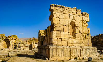 It's Roman ruins of Baalbek, Lebanon. Heliopolis, the City of the Sun. UNESCO World Heritage