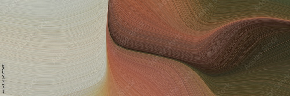 Poster abstract surreal banner with old mauve, ash gray and indian red colors. fluid curved flowing waves a