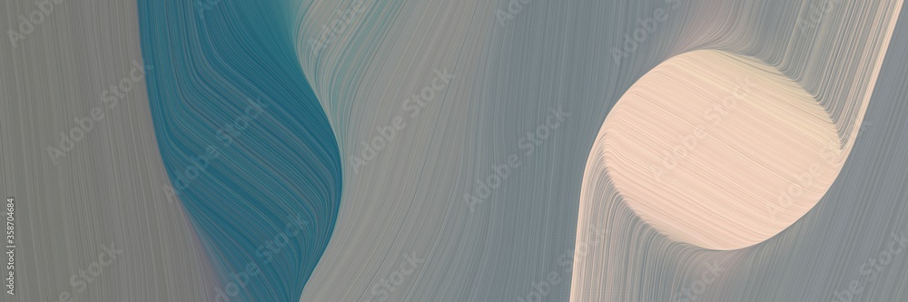 Aufkleber abstract decorative header design with gray gray, baby pink and teal blue colors. fluid curved lines