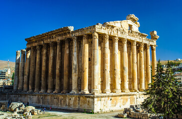 Obraz premium It's The Temple of Bacchus in Baalbek in Lebanon.
