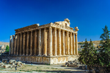 Obraz premium It's The Temple of Bacchus in Baalbek in Lebanon.