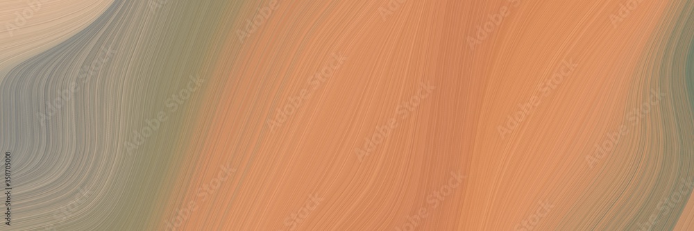 Aufkleber abstract decorative horizontal header with dark salmon, gray gray and rosy brown colors. fluid curve