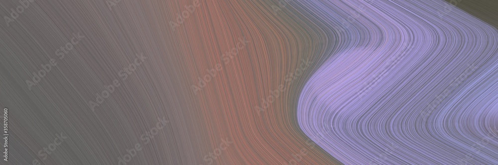 Poster abstract surreal designed horizontal banner with dim gray, light pastel purple and light slate gray 