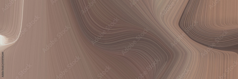 Poster abstract colorful header design with pastel brown, old mauve and pastel gray colors. fluid curved lines with dynamic flowing waves and curves for poster or canvas