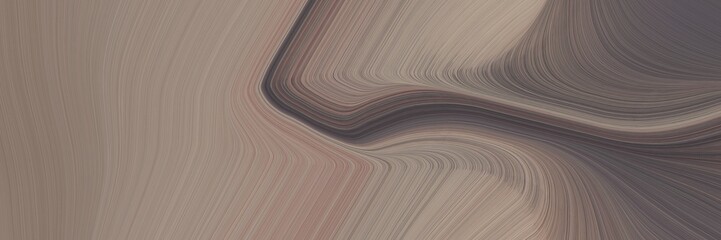 Obraz premium abstract decorative designed horizontal banner with gray gray, dark slate gray and old mauve colors. fluid curved lines with dynamic flowing waves and curves for poster or canvas