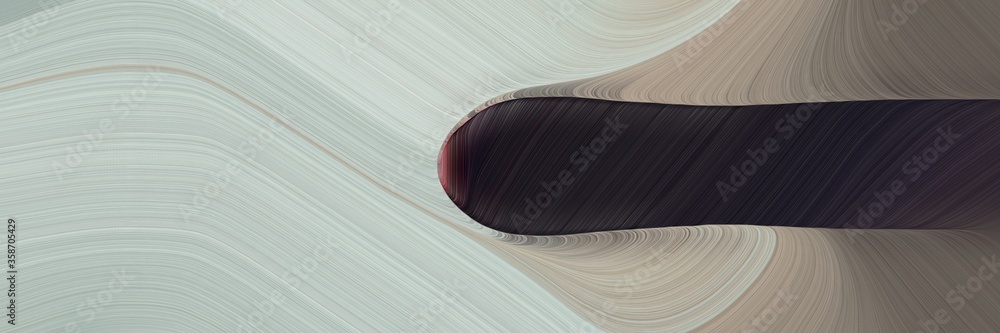 Fototapete abstract dynamic banner design with ash gray, silver and very dark blue colors. fluid curved lines with dynamic flowing waves and curves for poster or canvas