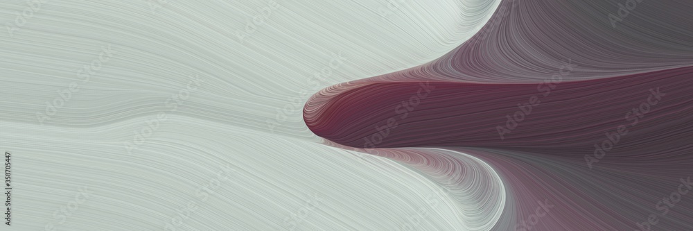 Poster abstract surreal banner design with old mauve, silver and gray gray colors. fluid curved flowing wav