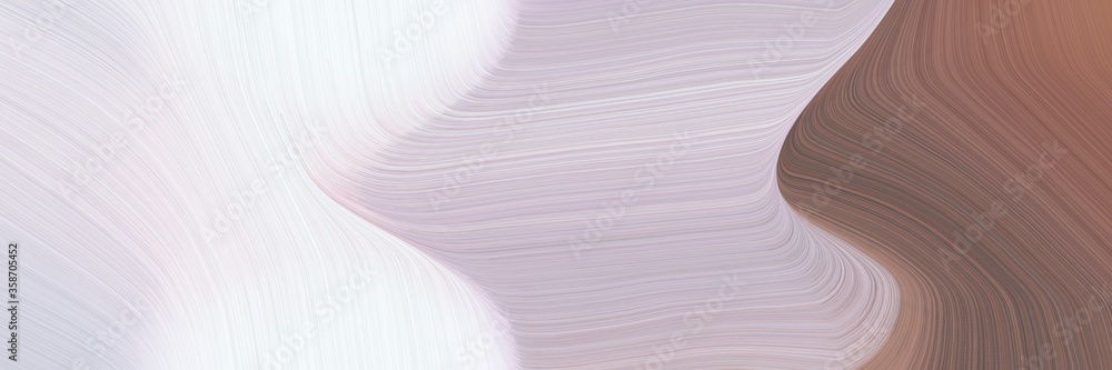 Poster abstract modern header design with light gray, pastel brown and dark gray colors. fluid curved lines