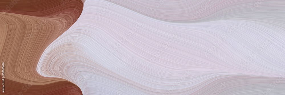 Poster abstract moving header design with thistle, pastel brown and light gray colors. fluid curved flowing waves and curves for poster or canvas