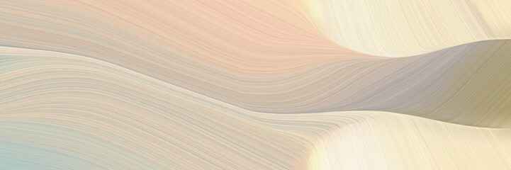 abstract decorative horizontal header with pastel gray, rosy brown and dark gray colors. fluid curved flowing waves and curves for poster or canvas