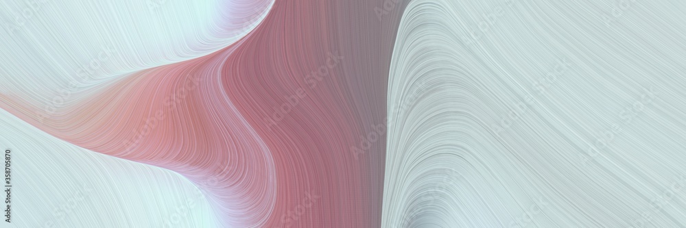 Poster abstract surreal banner with light gray, antique fuchsia and pastel purple colors. fluid curved line