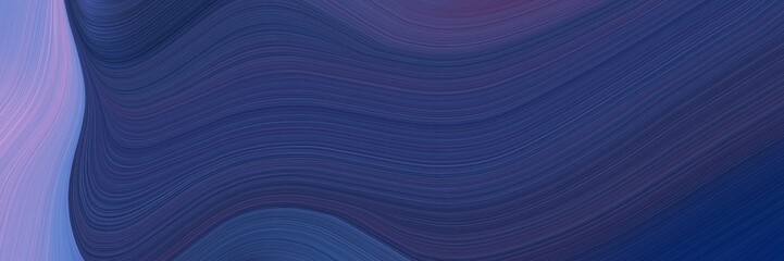 abstract dynamic designed horizontal header with midnight blue, light pastel purple and medium purple colors. fluid curved lines with dynamic flowing waves and curves for poster or canvas
