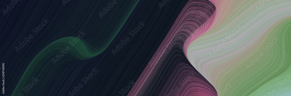 Poster abstract colorful header with very dark blue, gray gray and dark gray colors. fluid curved flowing waves and curves for poster or canvas