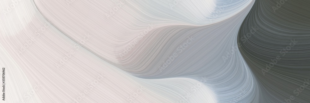 Aufkleber abstract artistic horizontal header with light gray, dark slate gray and dark gray colors. fluid cur