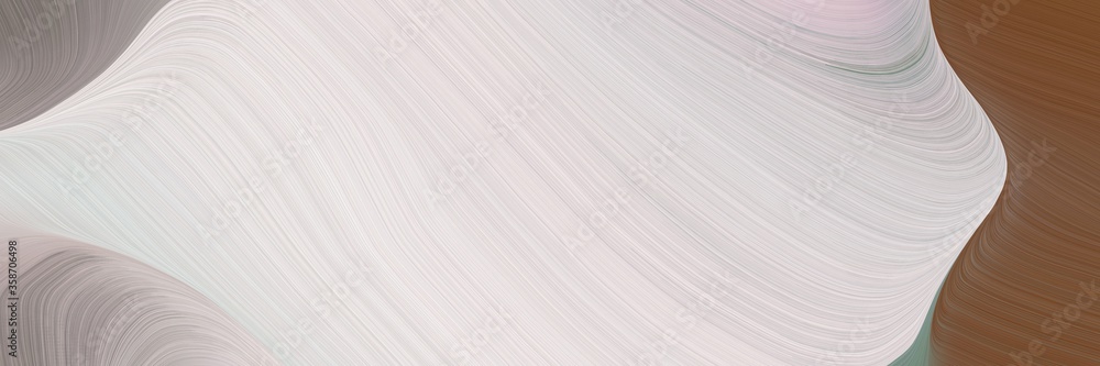 Poster abstract surreal banner with light gray, brown and gray gray colors. fluid curved lines with dynamic