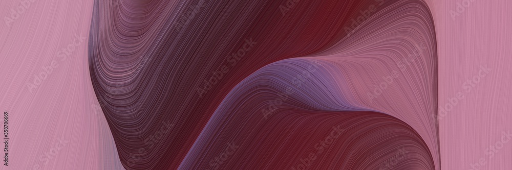 Aufkleber abstract dynamic banner design with old mauve, rosy brown and antique fuchsia colors. fluid curved lines with dynamic flowing waves and curves for poster or canvas
