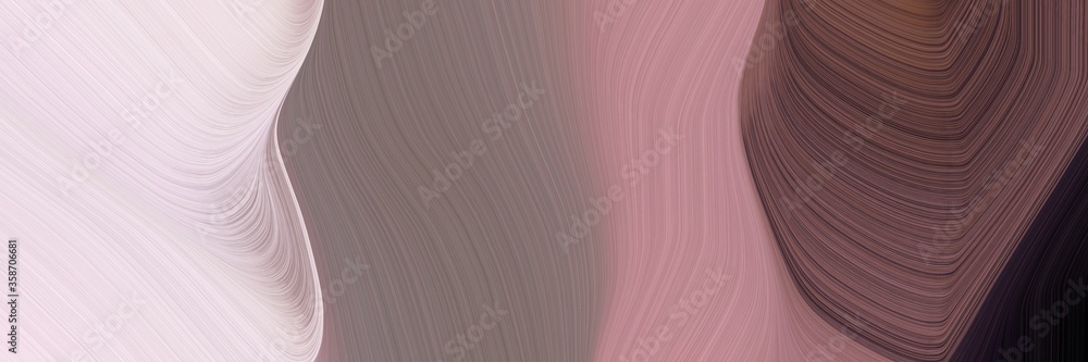 Poster abstract moving header design with old lavender, misty rose and very dark pink colors. fluid curved 