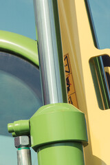 Piston or actuator of hydraulic and pneumatic machinery. Technology and engineering concept