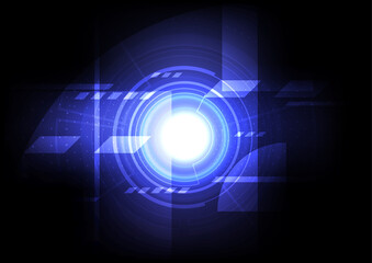 engineering mechanic abstract background, digital technology computer online communication, blue energy power hologram