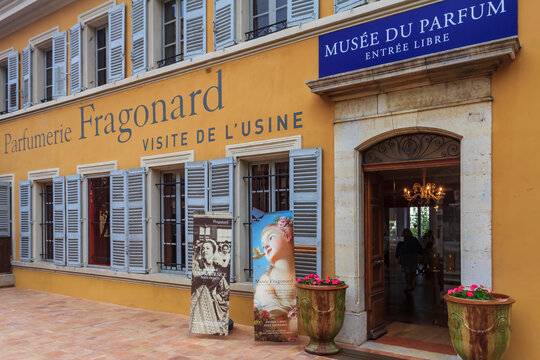 Grasse, France - October 18, 2013: Museum at the famous ancient Fragonard perfumery in Grasse, the world perfume capital