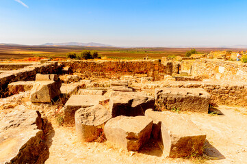 It's Ruins of Volubilis, an excavated Berber and Roman city in Morocco, ancient capital of the...