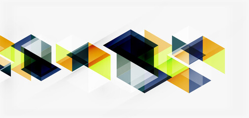 Geometric abstract background, mosaic triangle and hexagon shapes. Trendy abstract layout template for business or technology presentation, internet poster or web brochure cover, wallpaper
